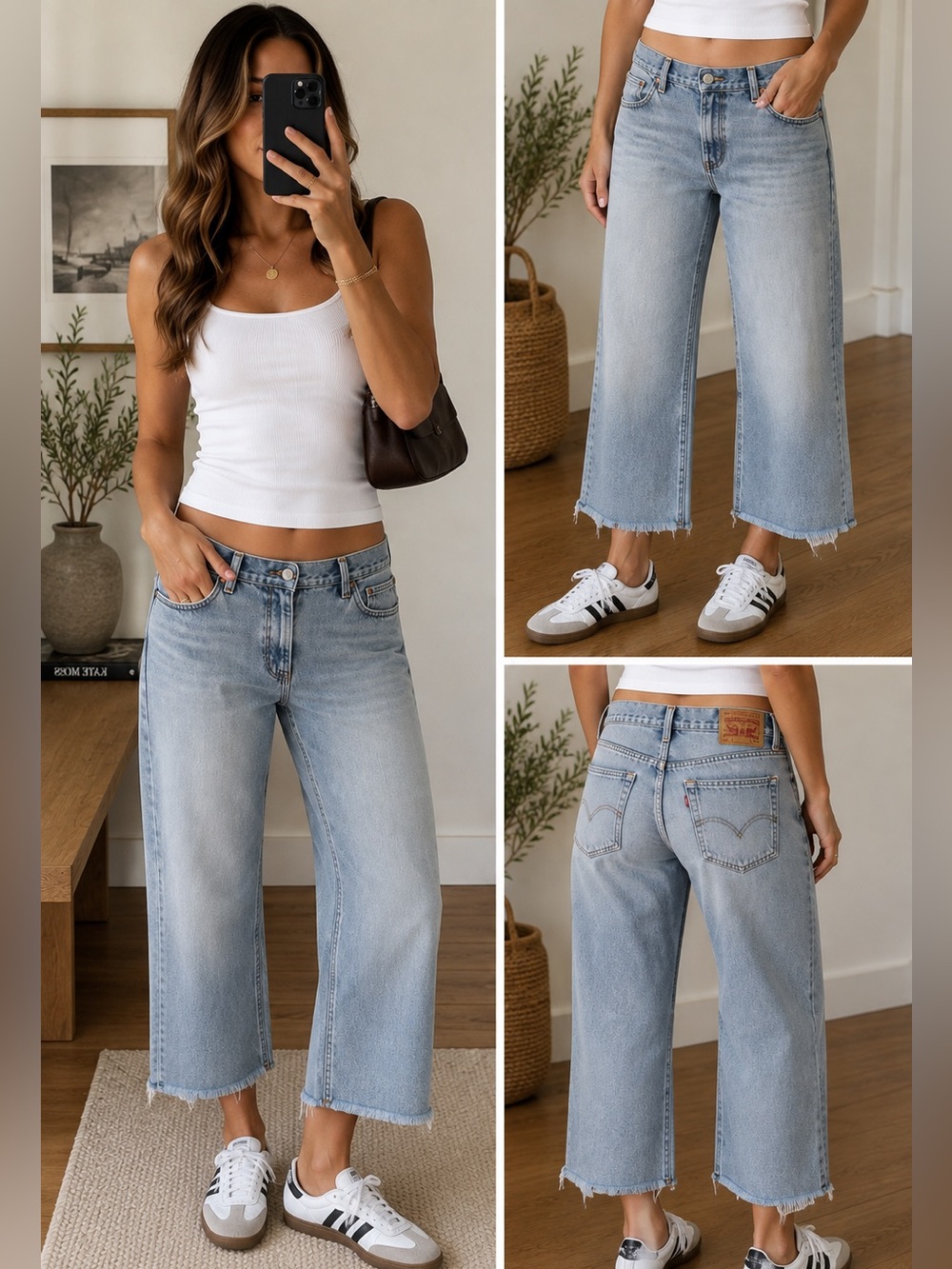 Levi’s 577 Lower Rise Loose Fit Jeans Women’s 14 Light Wash Raw Hem
